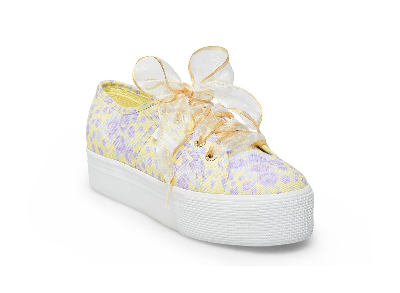 Espadrille Feminino Roxo/Amarelas/Branco - Superga 2790 Fancotbindingsw - YCFUL-8947